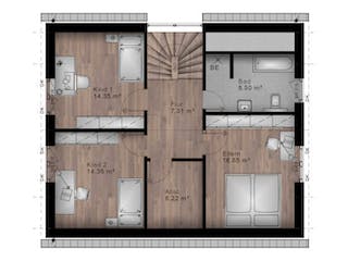 Massivhaus Satteldach Haus Oberlahr 70-035 von Econ Das Haus, Grundriss 2