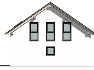 Massivhaus Satteldachhaus Version 142 von Grundsteinhaus Schlüsselfertig ab 221600€,  Außenansicht 2