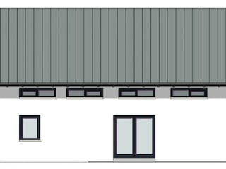 Massivhaus Satteldachhaus Version 142 von Grundsteinhaus Schlüsselfertig ab 221600€,  Außenansicht 3
