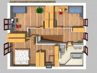 Massivhaus Satteldachhaus Version 142 von Grundsteinhaus Schlüsselfertig ab 221600€,  Grundriss 2