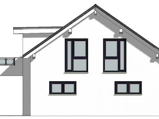 Massivhaus Satteldachhaus Version 344 von Grundsteinhaus Schlüsselfertig ab 197100€,  Außenansicht 5