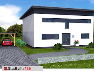 Massivhaus SL Stadtvilla 155 von SL Bau, Stadtvilla Außenansicht 2