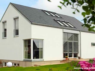 Massivhaus Stadthaus Hannover von Elmbau, Stadtvilla Außenansicht 1