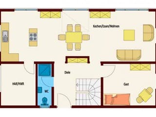 Massivhaus Stadthaus Hannover von Elmbau, Stadtvilla Grundriss 2