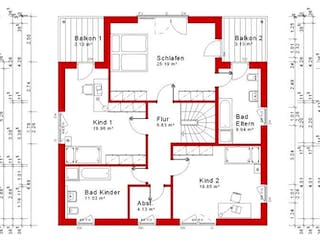 Massivhaus Stadthaus Version 11 von Grundsteinhaus Schlüsselfertig ab 323900€, Stadtvilla Grundriss 1