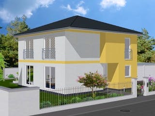 Massivhaus Stadtvilla 129 von HSE - Massivhaus, Stadtvilla Außenansicht 1