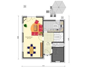 Massivhaus Stadtvilla 129 von HSE - Massivhaus, Stadtvilla Grundriss 2
