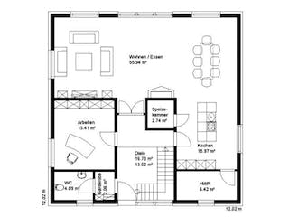 Massivhaus STADTVILLA 200 von domoplan massivhaus, Stadtvilla Grundriss 2