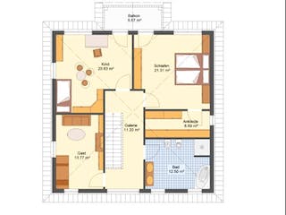 Massivhaus Stadtvilla BERLIN von Aktuell Bau, Stadtvilla Grundriss 1