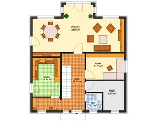 Massivhaus Stadtvilla BERLIN von Aktuell Bau, Stadtvilla Grundriss 2