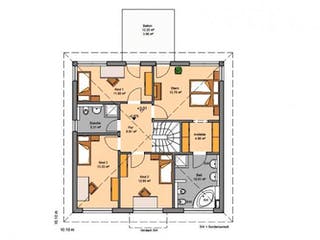 Massivhaus STADTVILLA CENTRO von Kern-Haus Chemnitz Schlüsselfertig ab 389900€, Stadtvilla Grundriss 2