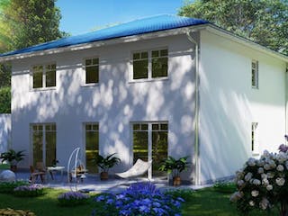 Massivhaus Stadtvilla CORDOBA von Aktuell Bau, Stadtvilla Außenansicht 1