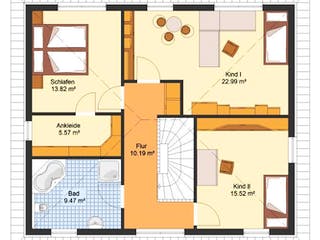 Massivhaus Stadtvilla CORDOBA von Aktuell Bau, Stadtvilla Grundriss 2