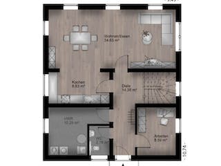 Massivhaus Stadtvilla Eitorf 40-033 von Econ Das Haus,  Grundriss 2