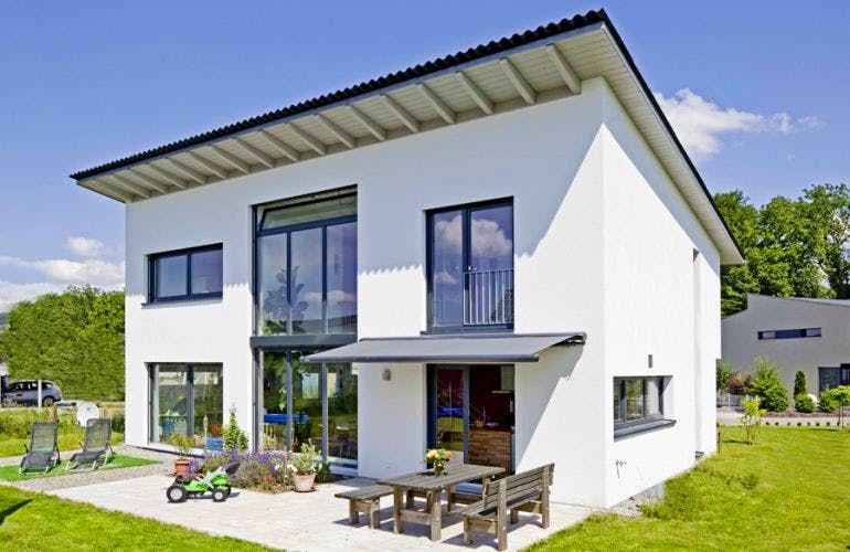 Massivhaus Stadtvilla Fendt von Zaunmüller Massivhaus, Stadtvilla Außenansicht 1