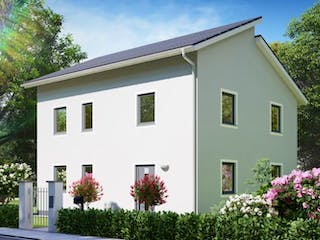 Massivhaus Stadtvilla GRUNEWALD von Aktuell Bau, Stadtvilla Außenansicht 2