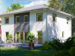 Massivhaus Stadtvilla GRÜNHEIDE von Aktuell Bau, Stadtvilla Außenansicht 1