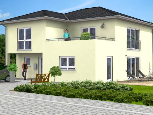 Massivhaus Stadtvilla Herdorf 50-025 von Econ Das Haus, Stadtvilla Außenansicht 1