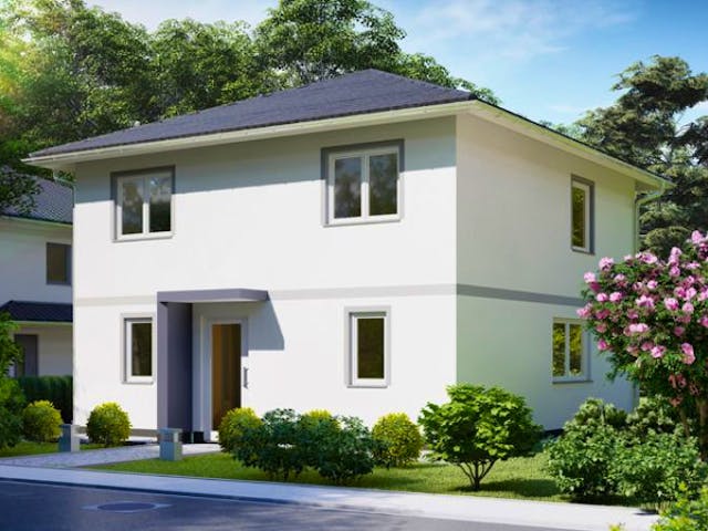 Massivhaus Stadtvilla KARLSHORST von Aktuell Bau, Stadtvilla Außenansicht 1