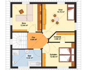 Massivhaus Stadtvilla KARLSHORST von Aktuell Bau, Stadtvilla Grundriss 2