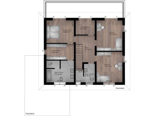 Massivhaus Stadtvilla Lautzert 40-031 von Econ Das Haus, Stadtvilla Grundriss 2