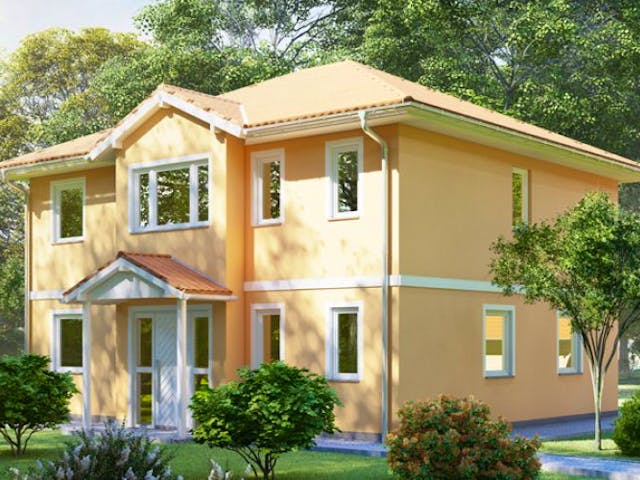 Massivhaus Stadtvilla LEIPZIG von Aktuell Bau, Stadtvilla Außenansicht 1 Massivhaus Stadtvilla LEIPZIG von Aktuell Bau, Stadtvilla Außenansicht 1