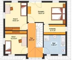 Massivhaus Stadtvilla LEIPZIG von Aktuell Bau, Stadtvilla Grundriss 1