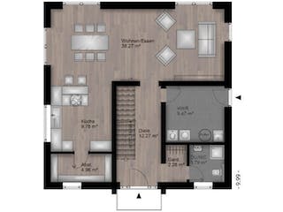 Massivhaus Stadtvilla Meckenheim 40-032 von Econ Das Haus, Grundriss 1