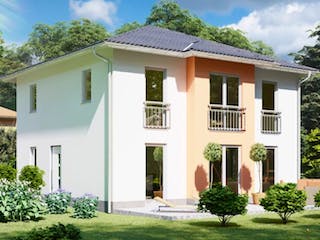 Massivhaus Stadtvilla OSCHATZ von Aktuell Bau, Stadtvilla Außenansicht 1