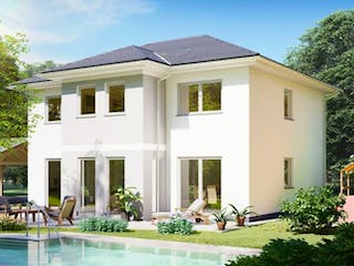 Massivhaus Stadtvilla PANKOW von Aktuell Bau, Stadtvilla Außenansicht 1