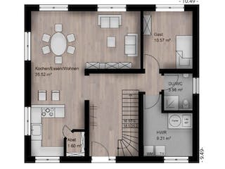 Massivhaus Stadtvilla Polch 40-035 von Econ Das Haus,  Grundriss 2