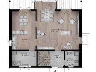 Massivhaus Stadtvilla Remagen 50-012 von Econ Das Haus, Stadtvilla Grundriss 2