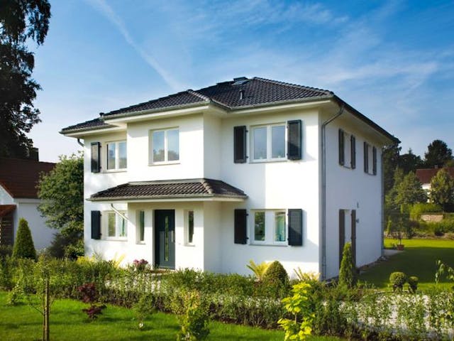 Massivhaus Stadtvilla Sander von Zaunmüller Massivhaus, Stadtvilla Außenansicht 6