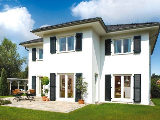 Massivhaus Stadtvilla Sander von Zaunmüller Massivhaus, Stadtvilla Außenansicht 5