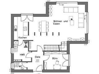 Massivhaus Stadtvilla SV140 Variante M von Baudirekt, Stadtvilla Grundriss 2