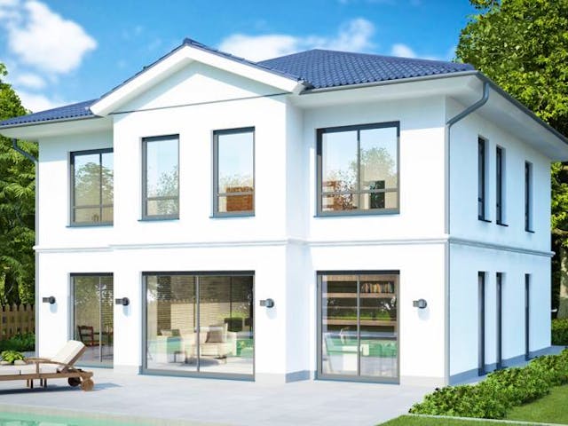 Massivhaus Stadtvilla SV155 Variante K von Baudirekt, Stadtvilla Außenansicht 1 Massivhaus Stadtvilla SV155 Variante K von Baudirekt, Stadtvilla Außenansicht 1