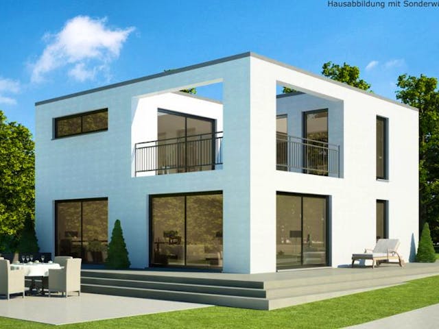 Massivhaus Stadtvilla SV155 Variante M von Baudirekt, Stadtvilla Außenansicht 1