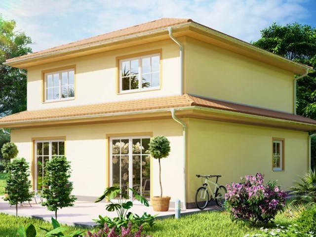 Massivhaus Stadtvilla TELTOW von Aktuell Bau, Stadtvilla Außenansicht 1