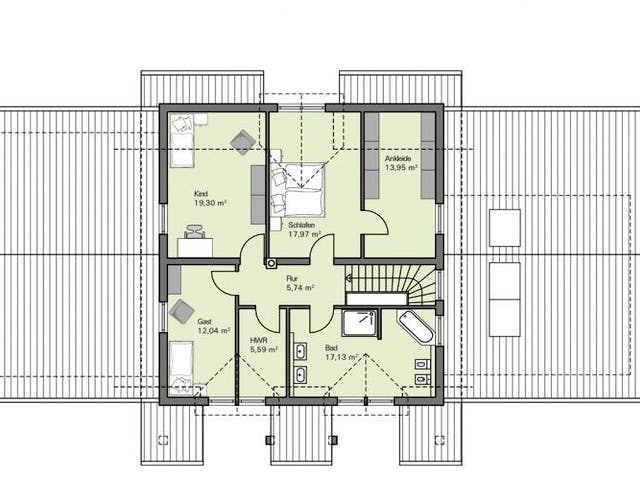 Massivhaus Stadtvilla Ungermann von Zaunmüller Massivhaus, Stadtvilla Grundriss 2