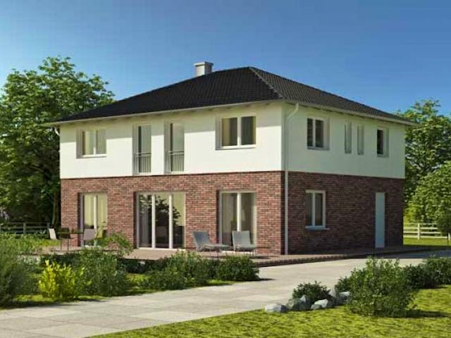 Massivhaus Stadtvilla von Elmbau, Stadtvilla Außenansicht 1 Massivhaus Stadtvilla von Elmbau, Stadtvilla Außenansicht 1