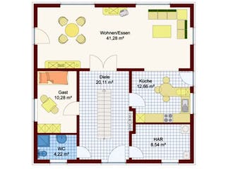 Massivhaus Stadtvilla von Elmbau, Stadtvilla Grundriss 2