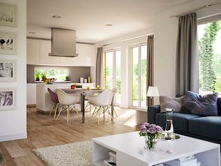 Fertighaus SUNSHINE 113 V8 von Living Fertighaus Schlüsselfertig ab 322902€, Cubushaus Innenansicht 2
