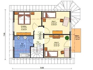 Massivhaus Sybille von HSE Massivhaus,  Grundriss 1