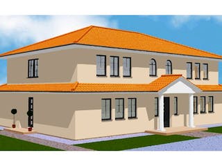 Massivhaus TOSKANA 250 mit ELW von domoplan massivhaus, Stadtvilla Außenansicht 2