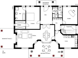 Massivhaus TOSKANA 250 mit ELW von domoplan massivhaus, Stadtvilla Grundriss 1