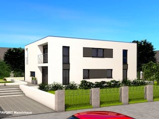Massivhaus Twenty Five 150 von FAVORIT Massivhaus (alt) Schlüsselfertig ab 467910€, Cubushaus Außenansicht 2
