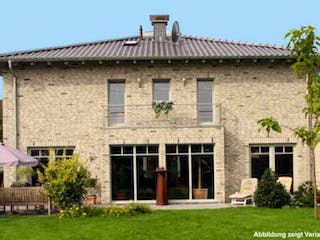 Massivhaus Villa Frankfurt von Elmbau, Stadtvilla Außenansicht 1