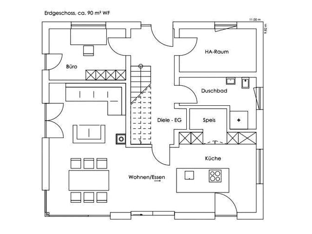 Fertighaus Vitalhaus Bruckmühl von Regnauer Hausbau Schlüsselfertig ab 613505€,  Grundriss 2