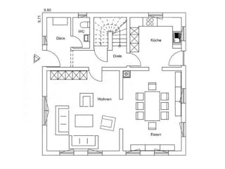 Fertighaus Vitalhaus Kirchberg von Regnauer Hausbau, Satteldach-Klassiker Grundriss 2