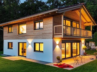 Fertighaus Vitalhaus Oberhaching von Regnauer Hausbau,  Außenansicht 4